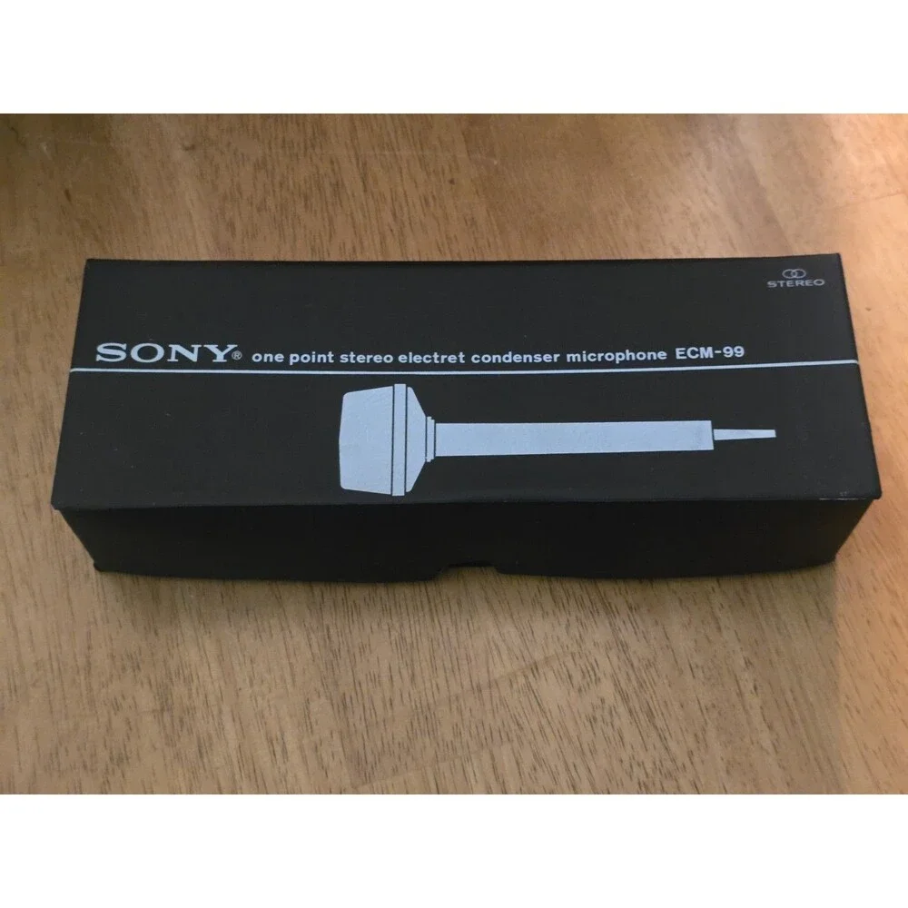 Vintage Sony ECM-99 One Point Stereo Electret Condenser Microphone CIB Tested